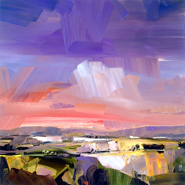 Simon Andrew, Landscape With Cloud, 2020 oil on canvas, 48x48"